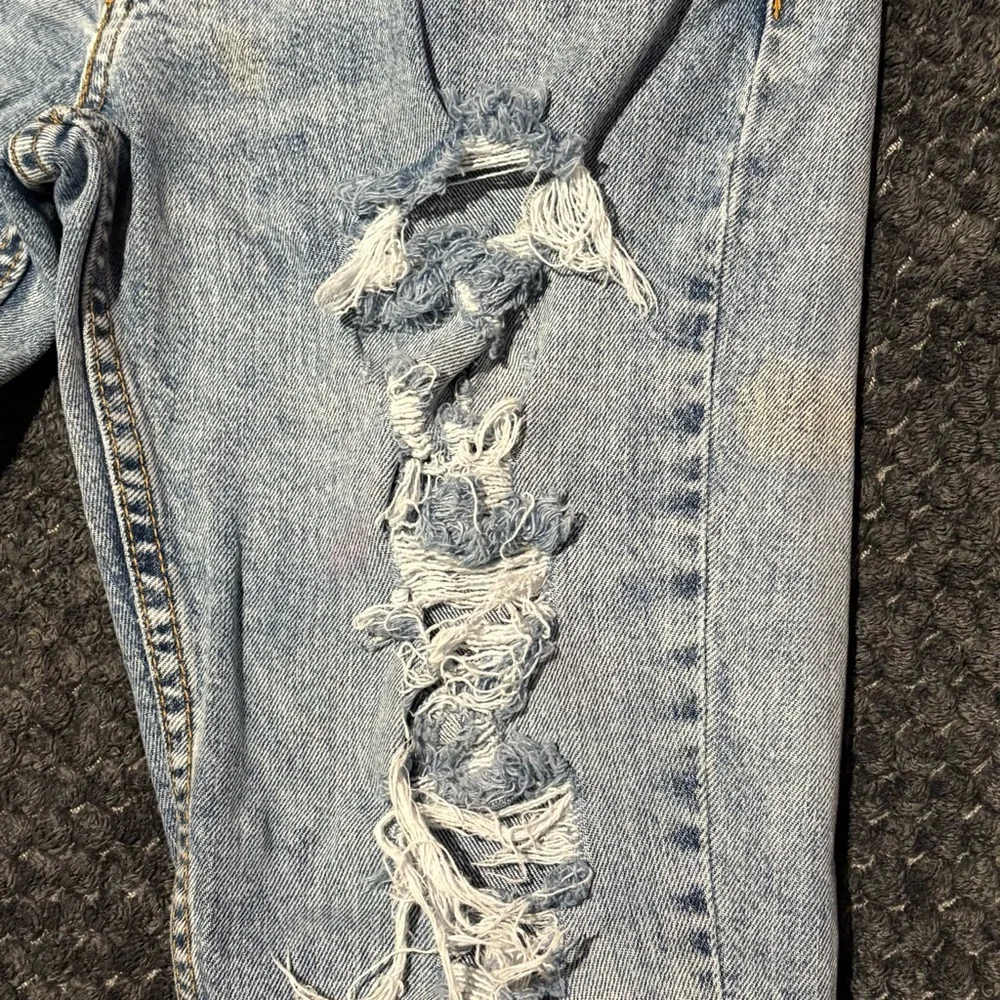 Levi's 511 Slim Fit Jeans Men W30 L30‎ Light Wash Distressed Ripped Stretch Den